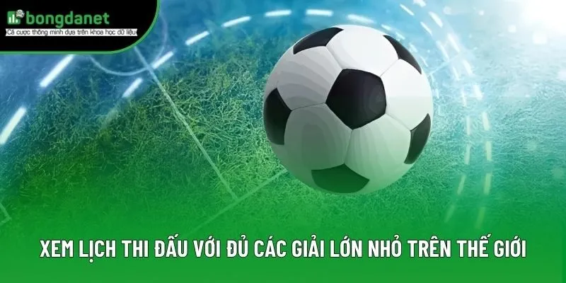 Xem lịch thi đấu với đủ các giải lớn nhỏ trên thế giới