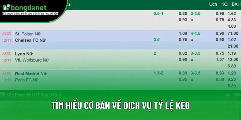 Tìm hiểu cơ bản về dịch vụ tỷ lệ kèo Tìm hiểu cơ bản về dịch vụ tỷ lệ kèo